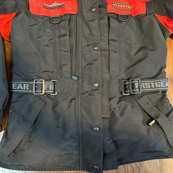 First Gear Kilimanjaro Black Red Hypertex Motorcycle Riding Jacket Women's Large - Picture 5 of 11